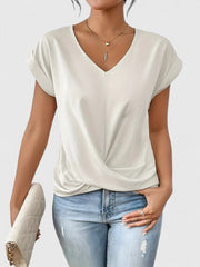Smooth V-Neck Twist Top