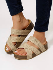 Handmade Woven Braided Platform Sandals Summer