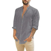 Men's Breathable Linen Polo Shirt for Warm Weather Comfort
