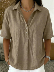 Button-Up Linen Shirt