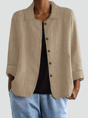 Buttoned 3/4 Sleeve Jacket