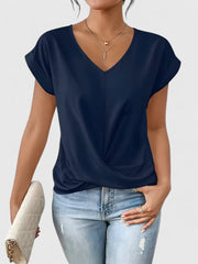Smooth V-Neck Twist Top