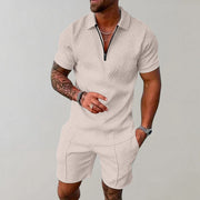 Casual Polo and Shorts Set Style Breathable Lightweight Summer