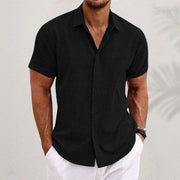Classic Linen Button Shirt Blend Everyday Wear Breathable Lightweight