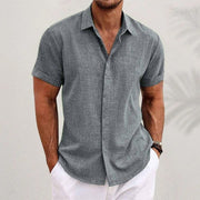 Classic Linen Button Shirt Blend Everyday Wear Breathable Lightweight