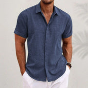 Classic Linen Button Shirt Blend Everyday Wear Breathable Lightweight