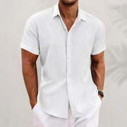 Classic Linen Button Shirt Blend Everyday Wear Breathable Lightweight