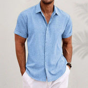 Classic Linen Button Shirt Blend Everyday Wear Breathable Lightweight