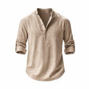 Classic Linen Henley Shirt