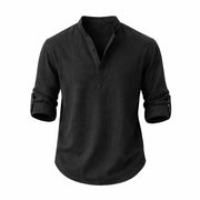 Classic Linen Henley Shirt