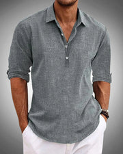 Classic Linen Long Sleeve Shirt Casual