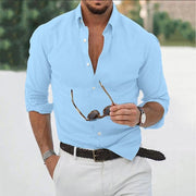 Men's Classic Long Sleeve Shirt for Business Casual and Office Casual