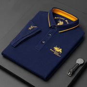 Classic Polo Shirt with Embroidered Design