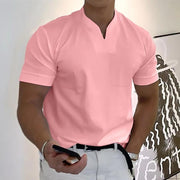 Classic Polo Shirt with Structured Collar Casual Formal Wear