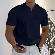 Classic Polo Shirt with Structured Collar Casual Formal Wear
