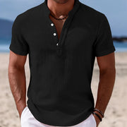 Classic Short Sleeve Henley Shirt