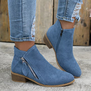 Comfortable Zipper Ankle Boots Casual Wear