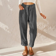 Velour Corduroy High Waist Wide Leg Pants Casual Wear