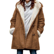 Insulated Winter Duffle Coat with Toggle Closures and Plush Lining for Women