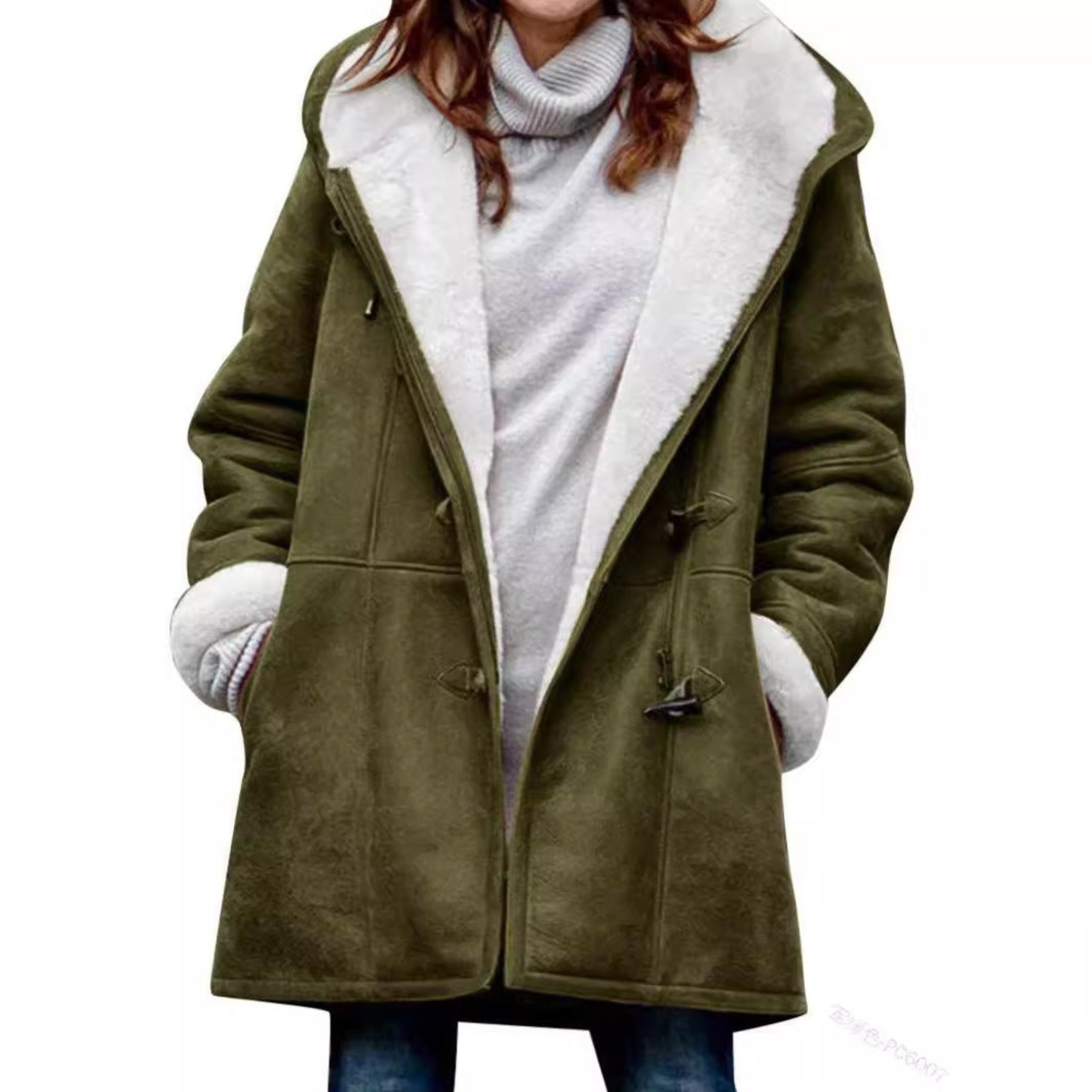 Duffle-coat Waleria pour femme, coupe intemporelle et brandebourgs signature adaptés à l'hiver.