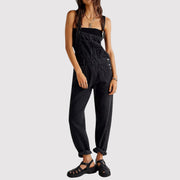 Women's Denim Overalls – Adjustable Straps for Stylish Denim Outfit