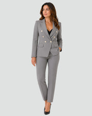 Double-Breasted Blazer Pants Set Style Professional Wear