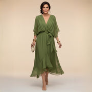 Elegant Chiffon V-Neck Dress