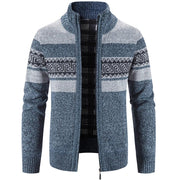 Elegant Fitted Knit Men's Sweater Jacket for Stylish Layering