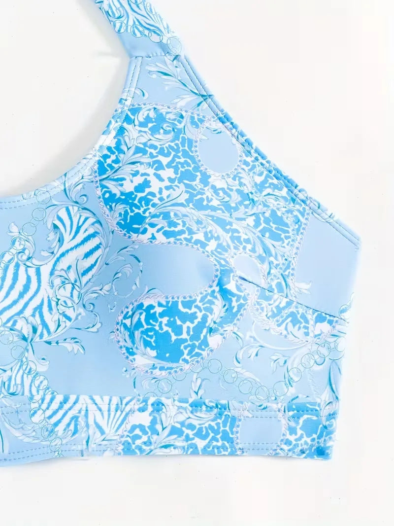 Cover-up met halternek en shorts