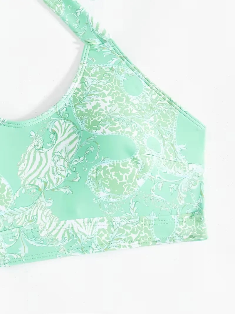 Cover-up met halternek en shorts