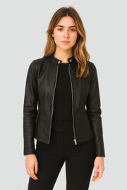 Faux Leather Zip Jacket