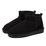 Faux Suede Winter Ankle Boots with Fleece Lining and Platform Sole for Women