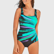 Abstract Fitted Swimsuit with Tailored Design Fit Beach Pool