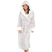 Fleece Hooded Women's Bathrobe