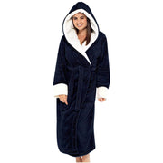 Fleece Hooded Women's Bathrobe