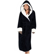 Fleece Hooded Women's Bathrobe