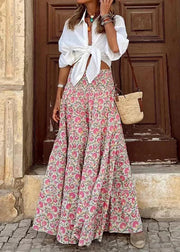 Floral High Waist Maxi Skirt