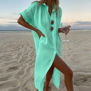 Flowy Linen Maxi Dress