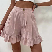 Flowy Ruffled High-Waist Shorts