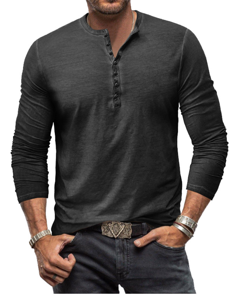 Men's Long Sleeve Henley Shirt for Cute Casual Styles and Everyday Wear
