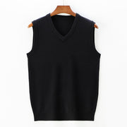 Knit V-Neck Sleeveless Vest for Stylish Dress Designs for Women