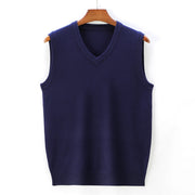Knit V-Neck Sleeveless Vest for Stylish Dress Designs for Women