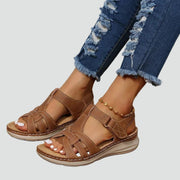Leather Orthopedic Velcro Sandals Everyday Wear