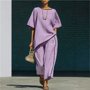 Women's Pajama Set – Lightweight Linen – Casual Comfort