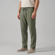Linen Drawstring Pants Lightweight Smart Casual Wear Summer Breathable