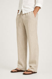Linen Drawstring Pants Relaxed Fit Casual Look Everyday Wear