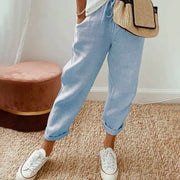 Women's Linen Trousers – Relaxed Fit – Casual Wear