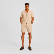 Men's Two Piece Set – Linen Short Sleeve – Casual Matching Set