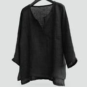 Linen V-Neck Blouse