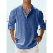 Men's Linen Polo Shirt with Comfortable Fit for Casual and Work